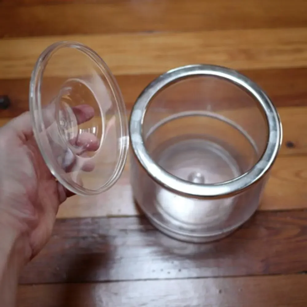 Vintage Mid Century Modern ACRYLIC Transparent CHROME SPONG ICE Cool BUCKET